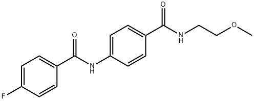 4-fluoro-N-(4-{[(2-methoxyethyl)amino]carbonyl}phenyl)benzamide 结构式