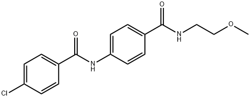 4-chloro-N-(4-{[(2-methoxyethyl)amino]carbonyl}phenyl)benzamide 结构式