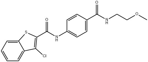 3-chloro-N-(4-{[(2-methoxyethyl)amino]carbonyl}phenyl)-1-benzothiophene-2-carboxamide|