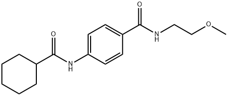 4-[(cyclohexylcarbonyl)amino]-N-(2-methoxyethyl)benzamide,940469-98-7,结构式