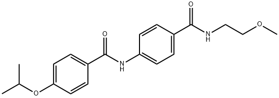4-isopropoxy-N-(4-{[(2-methoxyethyl)amino]carbonyl}phenyl)benzamide 结构式