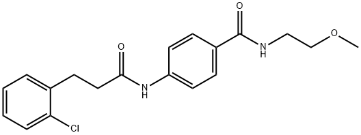 4-{[3-(2-chlorophenyl)propanoyl]amino}-N-(2-methoxyethyl)benzamide,940471-16-9,结构式