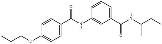 N-(sec-butyl)-3-[(4-propoxybenzoyl)amino]benzamide,940471-77-2,结构式