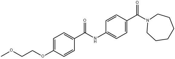 N-[4-(1-azepanylcarbonyl)phenyl]-4-(2-methoxyethoxy)benzamide,940473-97-2,结构式