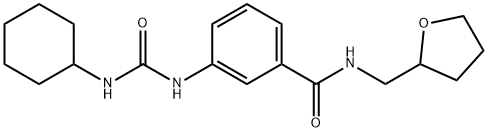 3-{[(cyclohexylamino)carbonyl]amino}-N-(tetrahydro-2-furanylmethyl)benzamide Structure