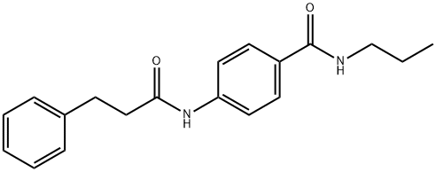 4-[(3-phenylpropanoyl)amino]-N-propylbenzamide Struktur