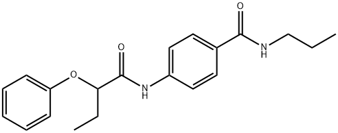 4-[(2-phenoxybutanoyl)amino]-N-propylbenzamide 结构式