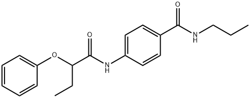 4-[(2-phenoxybutanoyl)amino]-N-propylbenzamide 化学構造式