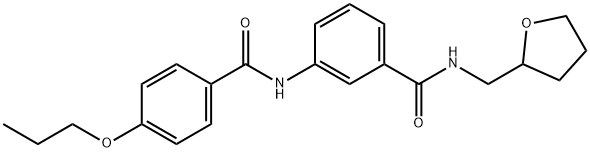 3-[(4-propoxybenzoyl)amino]-N-(tetrahydro-2-furanylmethyl)benzamide 结构式