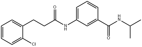 3-{[3-(2-chlorophenyl)propanoyl]amino}-N-isopropylbenzamide Struktur