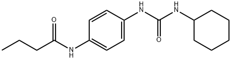 N-(4-{[(cyclohexylamino)carbonyl]amino}phenyl)butanamide 结构式