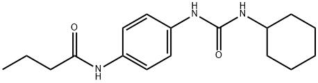 N-(4-{[(cyclohexylamino)carbonyl]amino}phenyl)butanamide 化学構造式