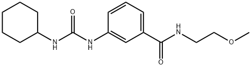 3-{[(cyclohexylamino)carbonyl]amino}-N-(2-methoxyethyl)benzamide,940478-44-4,结构式