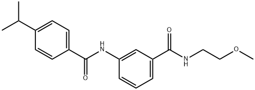 3-[(4-isopropylbenzoyl)amino]-N-(2-methoxyethyl)benzamide 化学構造式