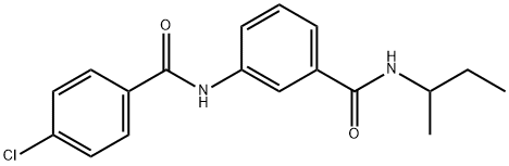 N-(sec-butyl)-3-[(4-chlorobenzoyl)amino]benzamide,940480-54-6,结构式