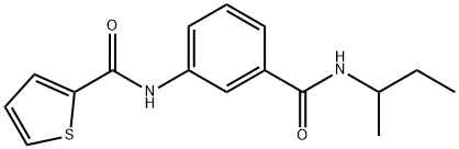 N-{3-[(sec-butylamino)carbonyl]phenyl}-2-thiophenecarboxamide,940480-60-4,结构式