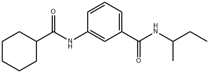 N-(sec-butyl)-3-[(cyclohexylcarbonyl)amino]benzamide Struktur