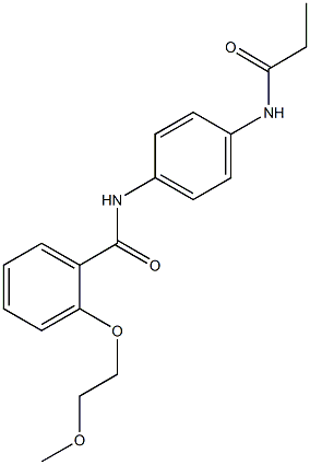 2-(2-methoxyethoxy)-N-[4-(propionylamino)phenyl]benzamide 结构式