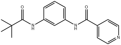 N-{3-[(2,2-dimethylpropanoyl)amino]phenyl}isonicotinamide 结构式