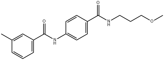 N-(4-{[(3-methoxypropyl)amino]carbonyl}phenyl)-3-methylbenzamide Structure