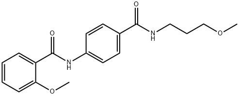 2-methoxy-N-(4-{[(3-methoxypropyl)amino]carbonyl}phenyl)benzamide 结构式