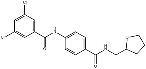 3,5-dichloro-N-(4-{[(tetrahydro-2-furanylmethyl)amino]carbonyl}phenyl)benzamide Structure