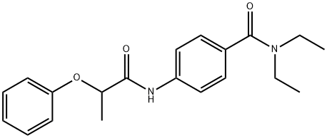 N,N-diethyl-4-[(2-phenoxypropanoyl)amino]benzamide Struktur