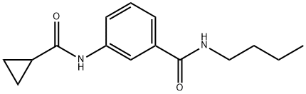 N-butyl-3-[(cyclopropylcarbonyl)amino]benzamide Struktur