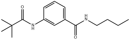 N-butyl-3-[(2,2-dimethylpropanoyl)amino]benzamide 结构式