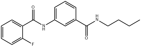 N-{3-[(butylamino)carbonyl]phenyl}-2-fluorobenzamide 化学構造式
