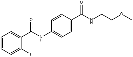 2-fluoro-N-(4-{[(2-methoxyethyl)amino]carbonyl}phenyl)benzamide Structure
