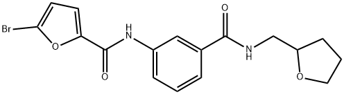 5-bromo-N-(3-{[(tetrahydro-2-furanylmethyl)amino]carbonyl}phenyl)-2-furamide Structure