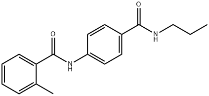 2-methyl-N-{4-[(propylamino)carbonyl]phenyl}benzamide Struktur