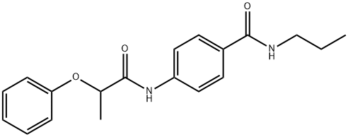 4-[(2-phenoxypropanoyl)amino]-N-propylbenzamide 结构式