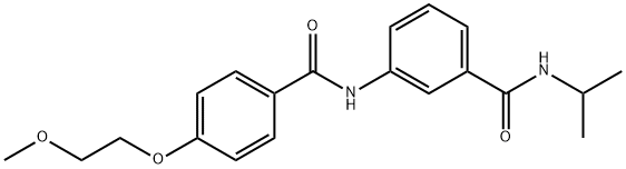 N-isopropyl-3-{[4-(2-methoxyethoxy)benzoyl]amino}benzamide,940495-86-3,结构式