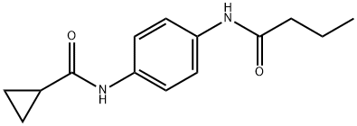 N-[4-(butyrylamino)phenyl]cyclopropanecarboxamide Structure