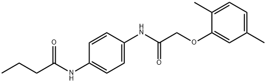 N-(4-{[2-(2,5-dimethylphenoxy)acetyl]amino}phenyl)butanamide Structure