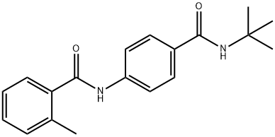 N-{4-[(tert-butylamino)carbonyl]phenyl}-2-methylbenzamide 化学構造式