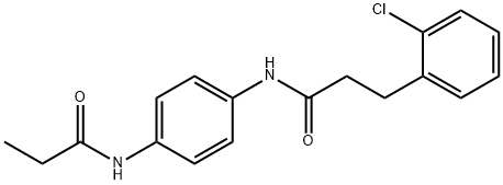 3-(2-chlorophenyl)-N-[4-(propionylamino)phenyl]propanamide,940498-56-6,结构式