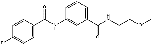 3-[(4-fluorobenzoyl)amino]-N-(2-methoxyethyl)benzamide|