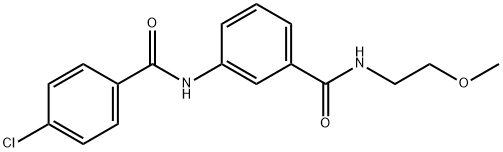 3-[(4-chlorobenzoyl)amino]-N-(2-methoxyethyl)benzamide|