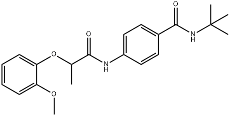 N-(tert-butyl)-4-{[2-(2-methoxyphenoxy)propanoyl]amino}benzamide|