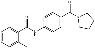 2-methyl-N-[4-(1-pyrrolidinylcarbonyl)phenyl]benzamide Structure