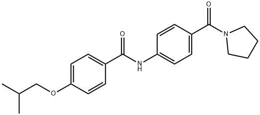 4-isobutoxy-N-[4-(1-pyrrolidinylcarbonyl)phenyl]benzamide|