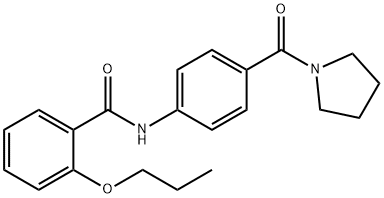 2-propoxy-N-[4-(1-pyrrolidinylcarbonyl)phenyl]benzamide 结构式