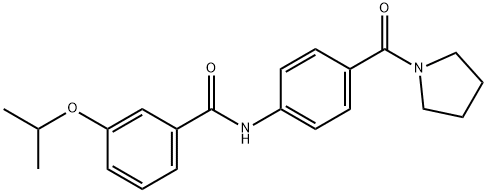 3-isopropoxy-N-[4-(1-pyrrolidinylcarbonyl)phenyl]benzamide Structure