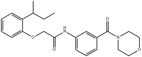 2-[2-(sec-butyl)phenoxy]-N-[3-(4-morpholinylcarbonyl)phenyl]acetamide Structure