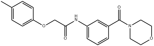 2-(4-methylphenoxy)-N-[3-(4-morpholinylcarbonyl)phenyl]acetamide Struktur