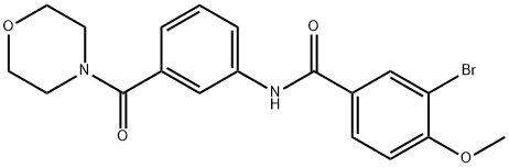 3-bromo-4-methoxy-N-[3-(4-morpholinylcarbonyl)phenyl]benzamide,940505-06-6,结构式