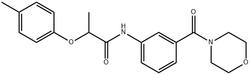 2-(4-methylphenoxy)-N-[3-(4-morpholinylcarbonyl)phenyl]propanamide|